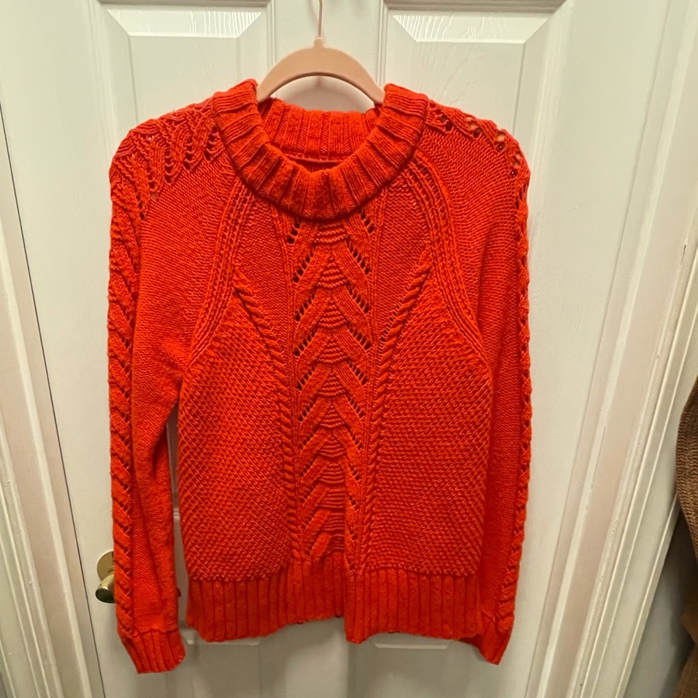 Red Cable Knit Sweater